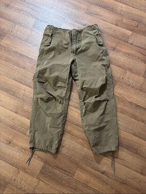 Topshop cargo-styled pants size 8-10 casual Y2K army green boho lagenlook summer